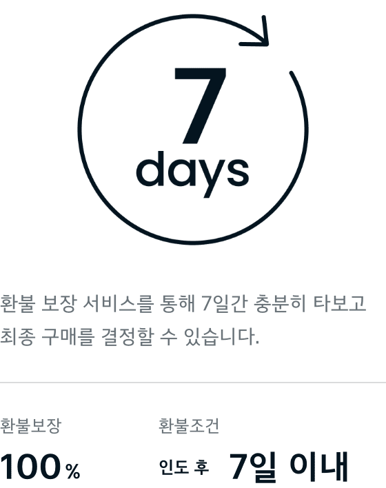 환불 보장 서비스 - 7days