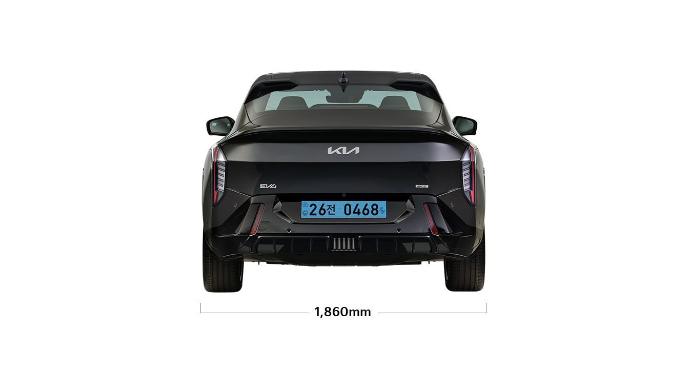 EV4 GT 제원 후면 : 전폭 1,860mm